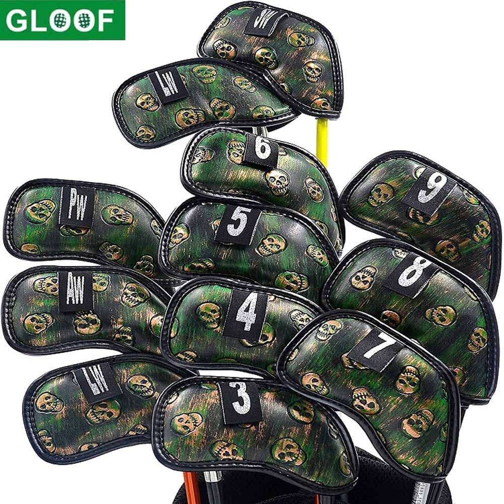 Golf Club Iron Set - 12Pcs Skull Golf Iron Head Covers