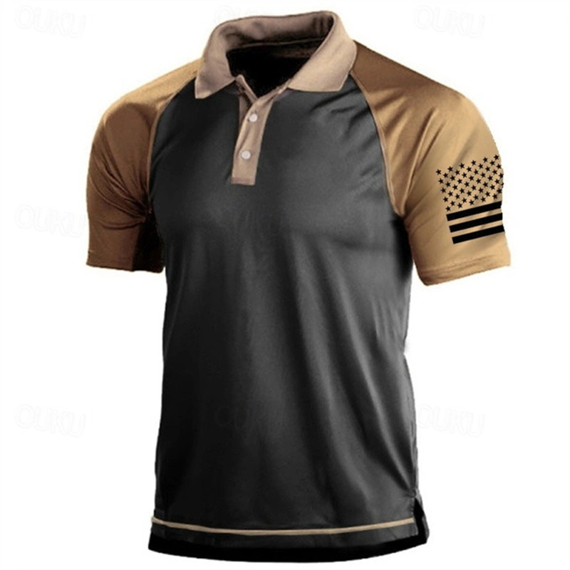 3D Print USA Flag Pattern Polo - đánh giá và giá Golf Equipment Cheap